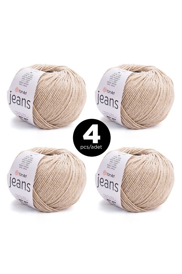 Yarnart-Nr. 48 Ață de tricotat JEANS - Pachet de 4 1