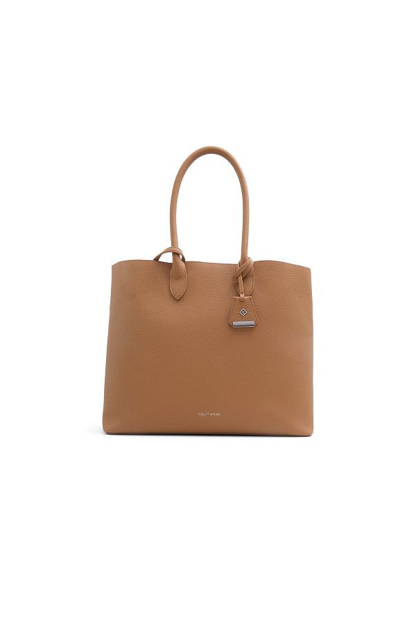 Call it Spring-Women's Brown Tote Bag With Single Compartment 1