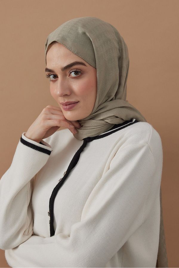 Modakaşmir-Soft Jacquard Series Triangle Pattern Shawl 1