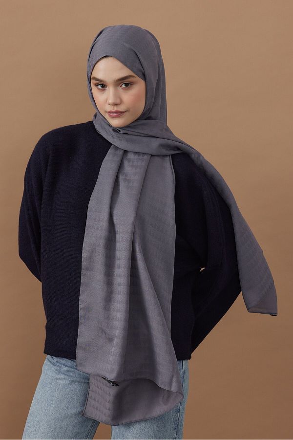 Modakaşmir-Soft Jacquard Series Triangle Pattern Shawl 1