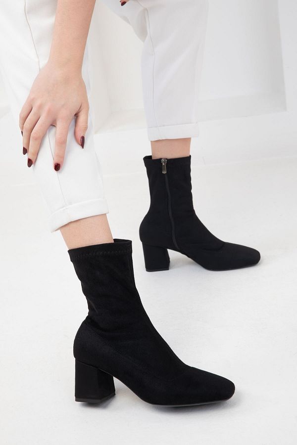SOHO-Μαύρα σουέντ γυναικείες μπότες - 20100 Model Bootie 1