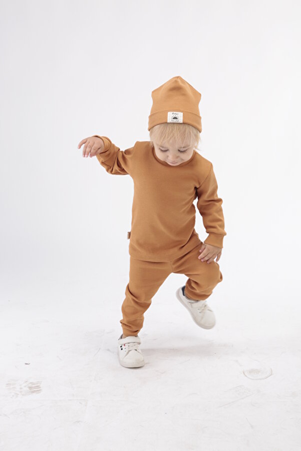 BABYSİ KİDS CLUB Fitilli Pamuk Bereli 3'l ü Takım Bebek Ve Çocuk Giyim