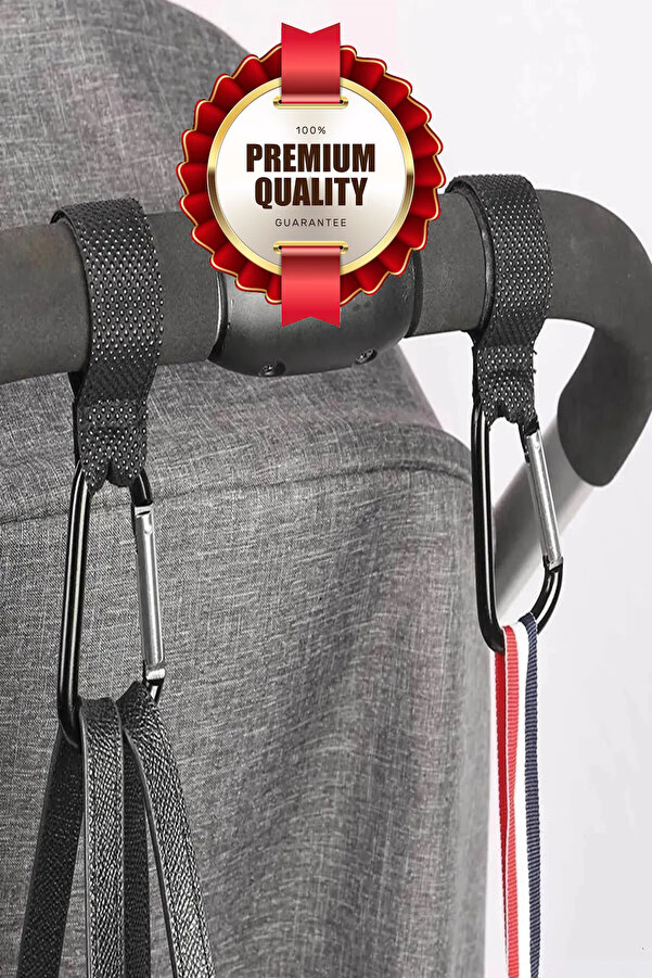 MorPort Lüx 2 Adet Puset Kancası Çanta Asma Aparatı Bebek Arabası Askı Aparatı