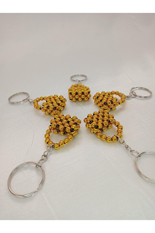 ebsa-Yellow Bag Model Gift Keychain Promise Engagement Henna Birthday (5 Pcs) 1