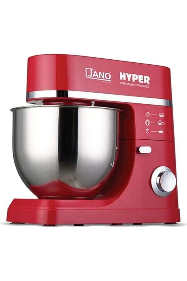 JANO-7L 1200W Stand Mixer Hyper 6 Speeds Control  Dough Hook, Removable S/S bowl, Red JN1211 1