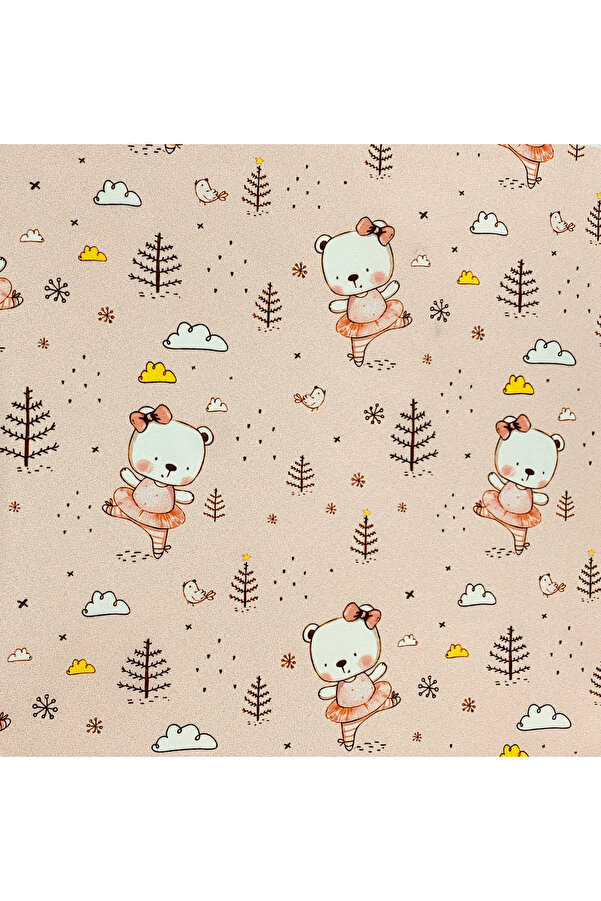 podyum baskı Yağmurluk Kumaşi Sevimli Ayıcıklar Kız Çocuğu Ve Bebek Dijital Baskı147x100 Cm