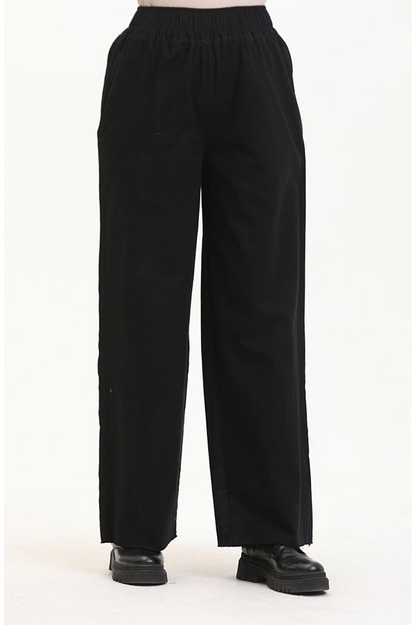sefamerve-Schwarze Jeans mit elastischem Bund – 1793EY-01 1