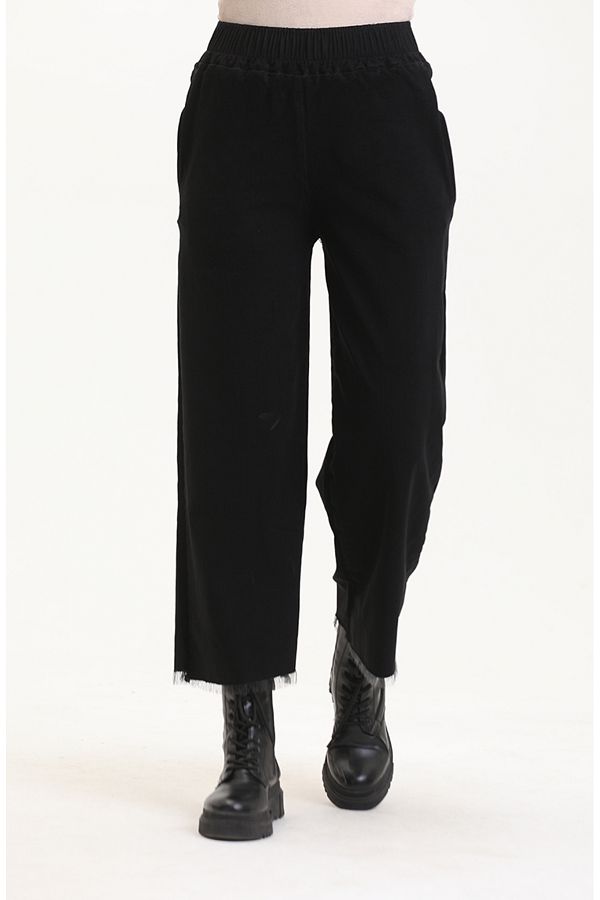sefamerve-Schwarze Jeans mit elastischem Bund – 1793HY-01 1