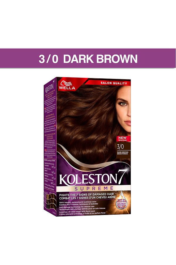 Wella-ويلا كولستون كيت صبغه للشعر بني داكن 3/0 50مل 1