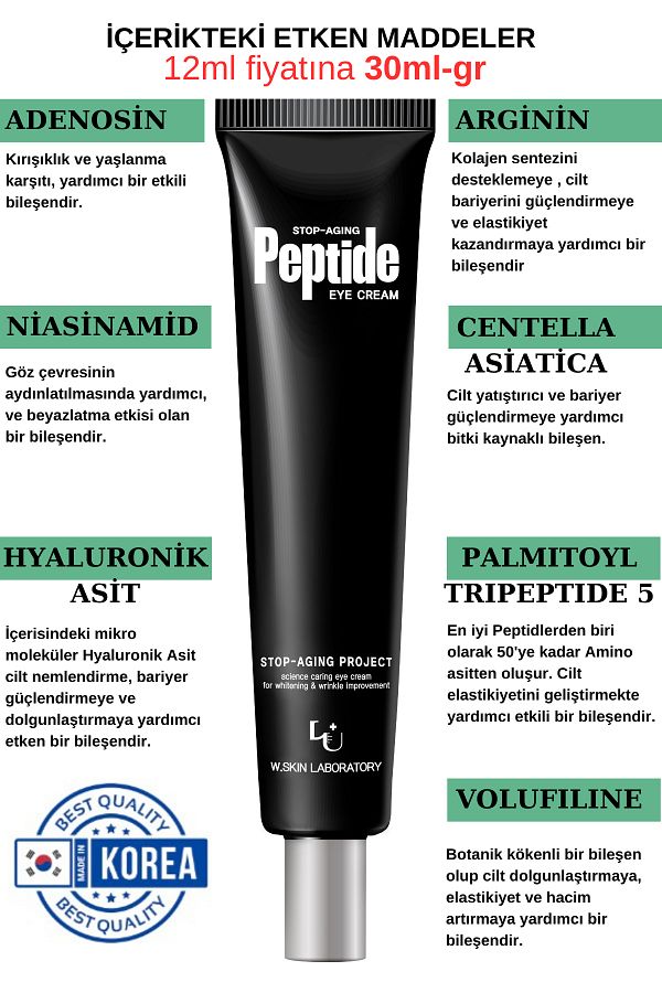 W. Skin Laboratory-Stop Aging Dark Circle Wrinkle Bruise Removal Moisturizing and Firming Eye and Face Cream 30ml 1