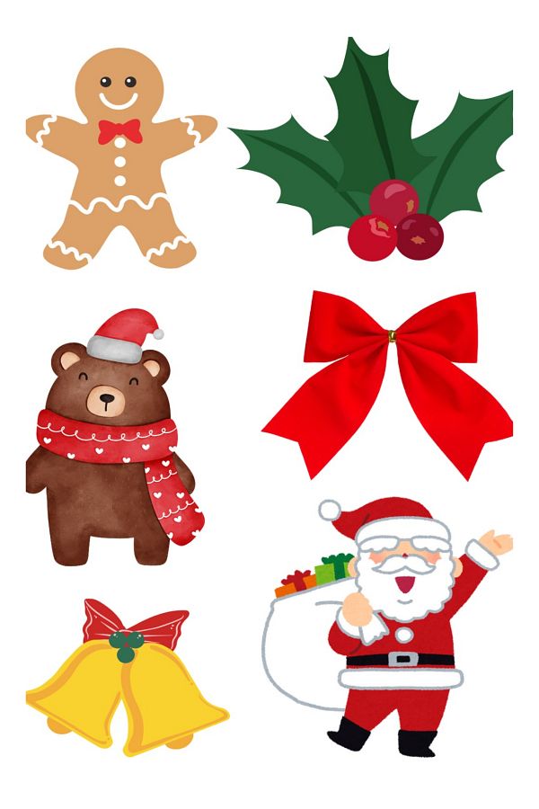 Aydede Oyunevi-Felt Christmas Ornaments Set of 12 Handmade Decoration with Drawstring for Pine Tree 1
