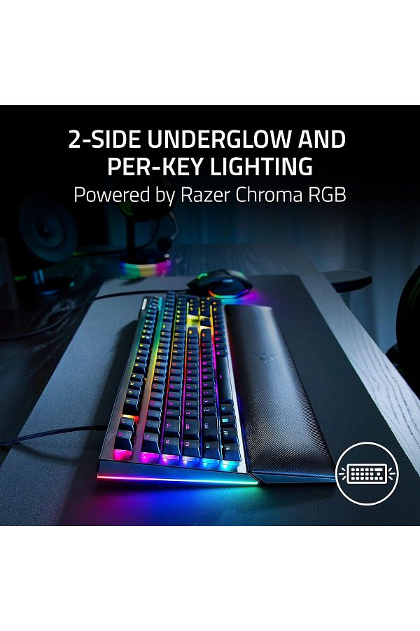 RAZER-BlackWidow V4 Mechanical Gaming Keyboard-Green Switches, Wired,Multi-Function Roller, 6 Macros 1