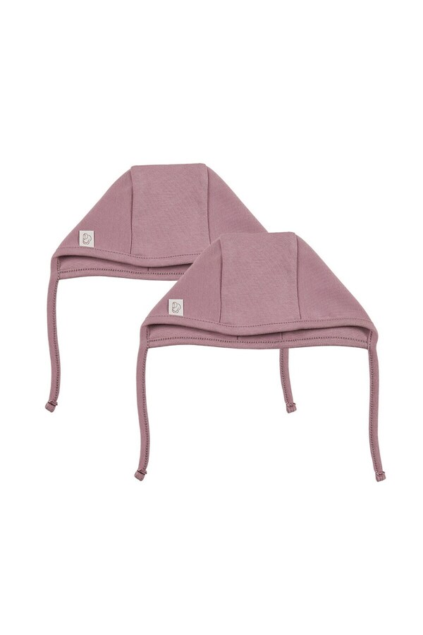 tinylamb Rogie Organik Bebek Şapkası Mürdüm Renk 2 Adet %100 Pamuk Bebek Beresi