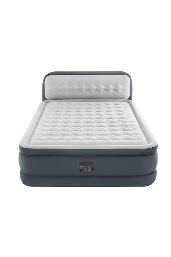 Intex-Queen Dura-Beam Plush Headboard Airbed with Built-in Pump 1
