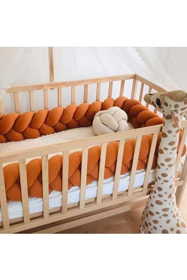 düğüm yastık 240 Cm 3 Örgü Beşik Korumalık