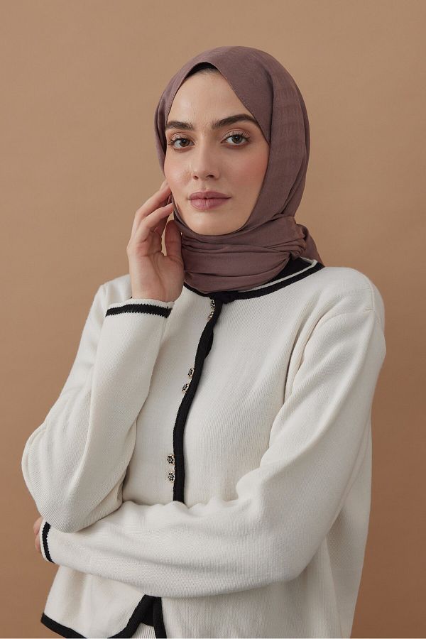 Modakaşmir-Soft Jacquard Series Triangle Pattern Shawl 1