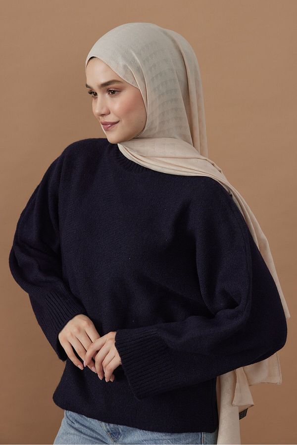 Modakaşmir-Soft Jacquard Series Triangle Pattern Shawl 1