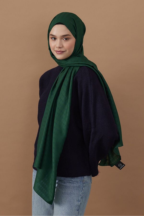 Modakaşmir-Soft Jacquard Series Triangle Pattern Shawl 1