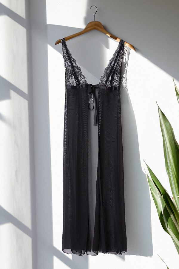Trendyol Collection-Gestrickte Babydoll-Strumpfhose mit schwarzer Tüllspitze und Schnür-/Banddetail THMAW25LL00002 1
