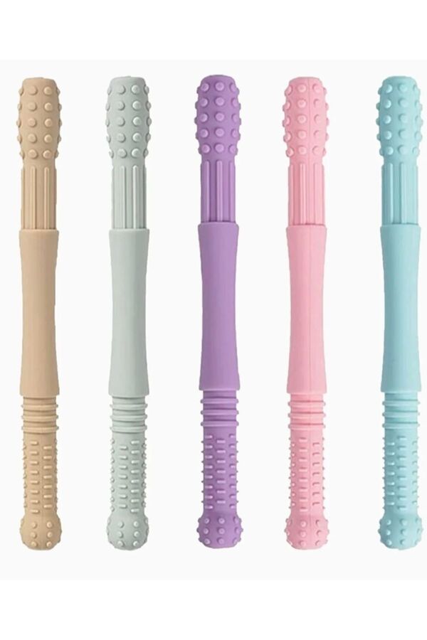 Moory 5 li set - Duyusal Diş Kaşıyıcı-Oral Motor Terapi-Oral Keşif-Dişlik-Çiğneme Tüpü- Beslenme Tüpü