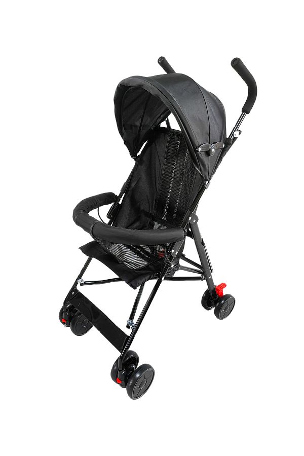 Fab N Funky-Lightweight Stroller with Adjustable Canopy, Swivel Wheels, Mosquito Net - Black 1