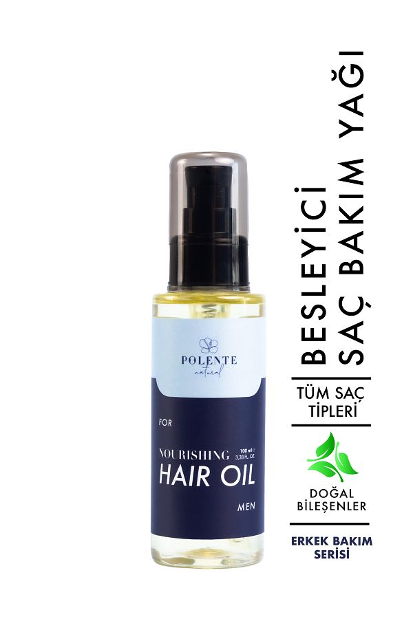 Polente Natural-Men Nourishing Hair Care Oil - Nourishing Hair Care Oil for Men (100 ml) 1