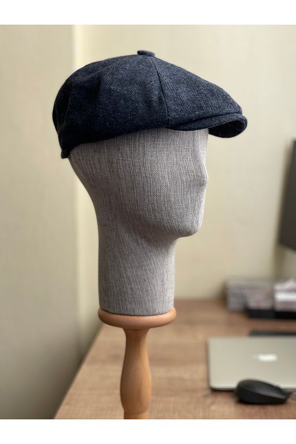 Rupen Kraft-Standard Winter Woolen English Cap Draped Peaky Blinders Model Men's Cap Houndstooth Cap 1