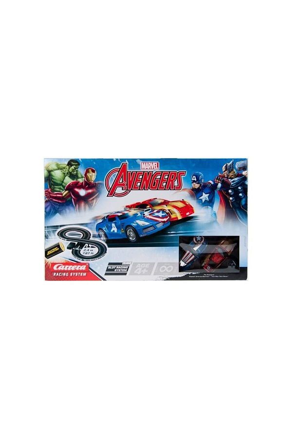 Carrera Marvel Avengers Slot Car Racing System Figure 8 Track Remote Control Racing Set