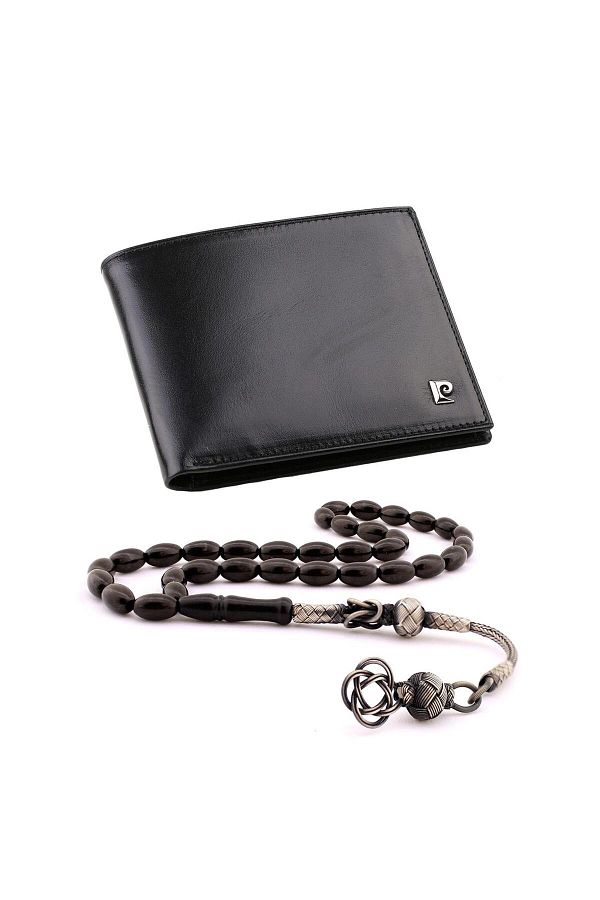 Pierre Cardin-2368 Model Leather Wallet and Rosary Set - Gift for Father 1