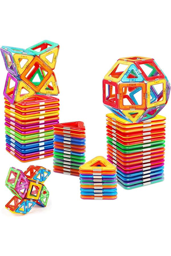 Yelajoy-Magnetic Building Block Set,191 Pieces,geometric Shapes,promotes Children 3d Structure Recognition 1