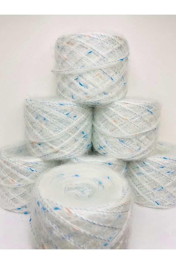 göçer-Moheracrylic Light Cream Blue Insect Mesh Filament Net vizual 700gr 1