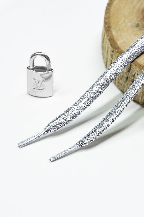 bağcık-120 cm Metallic Glitter Luxury Wide Shoelaces - 1 Pair 1