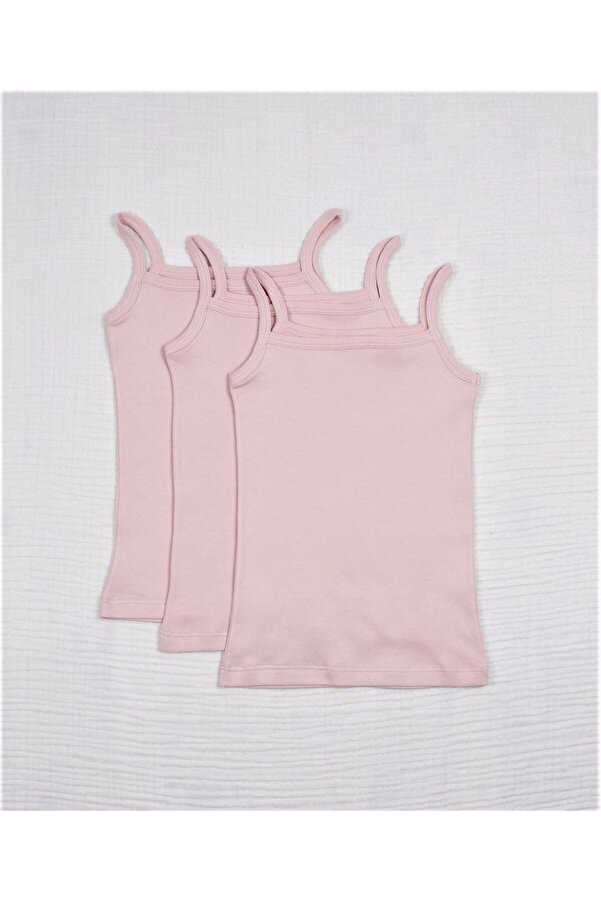 Cigit İp Askılı Kız Atlet Üçlü Pudra