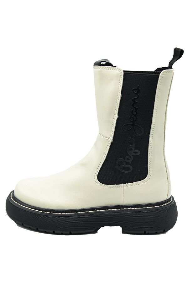 Pepe Jeans-Boty Pepe Jeans Yoko Chelsea, Bílé, Dámské 1
