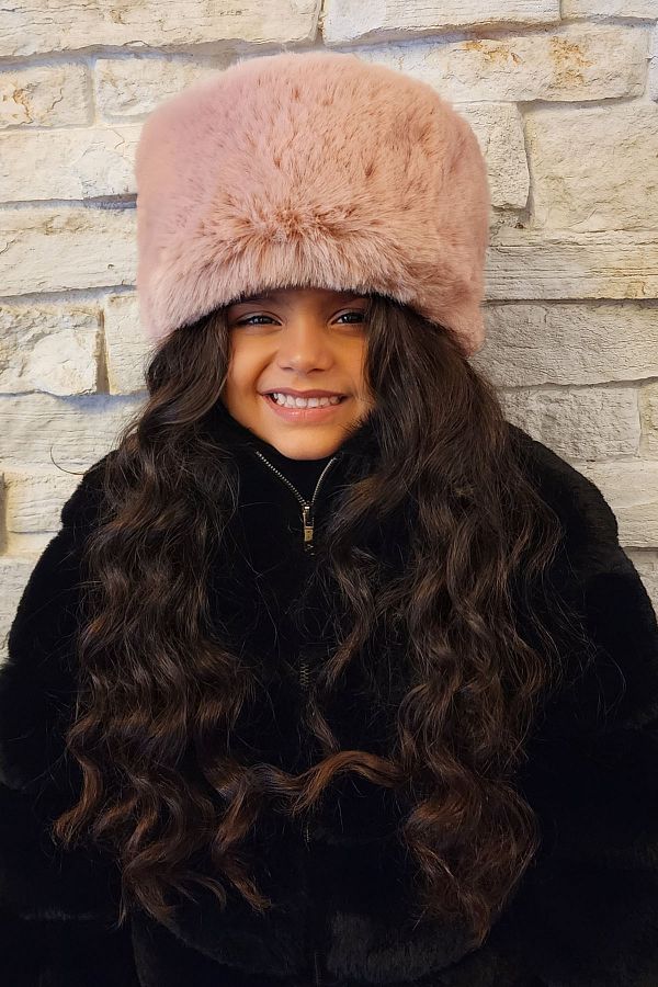 Ma azam Online Young Girl s Winter Plush Hat Faux Fur Russian Style Kalpak Trendyol