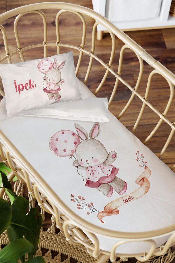 Homamia Isme Özel Anne Yanı 60x100 Beşik Uyku Nevresim Takımı