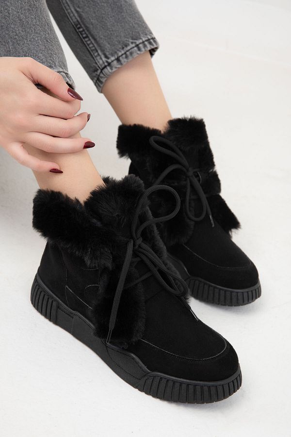 SOHO-20084 Model Suede Μαύρες γυναικείες μπότες και μποτάκια 1