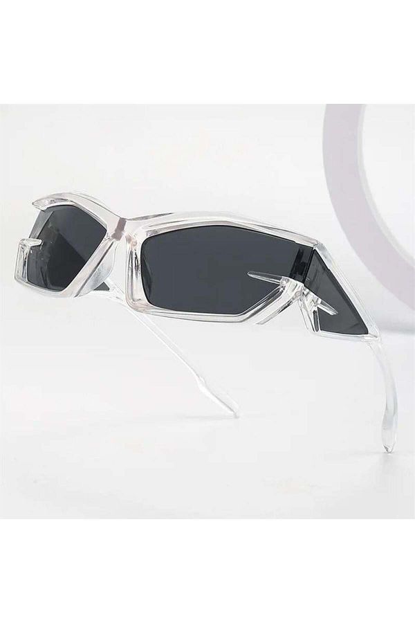 Köstebek-Futuristic Sunglasses with Transparent Frames 1