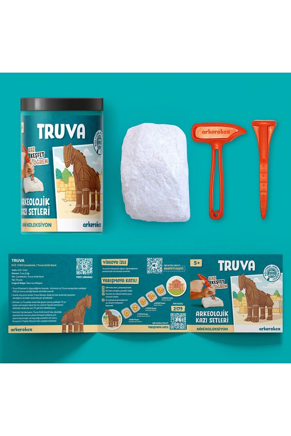 Arkerobox-- Mini Set Arheologic Educational Si Puzzle 3d, Grecia Antica, Calul Troian 1