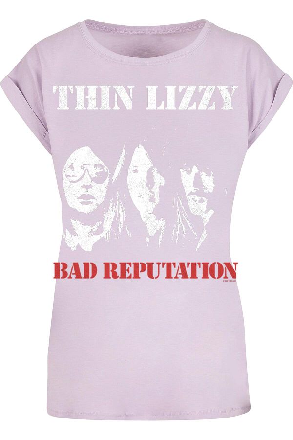 Merchcode-Ladies Thin Lizzy - Tl Bad Reputation Extended Shoulder Tee 1
