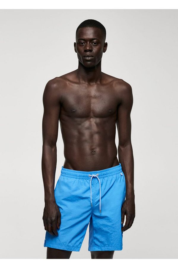 MANGO Man-Lace-up no pattern shorts swimsuit 1