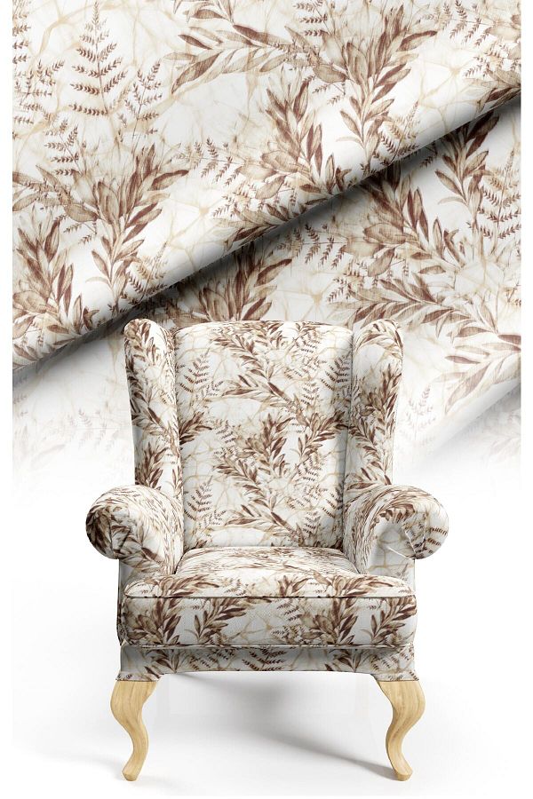CANİLA-Leaf Pattern Digital Printed Upholstery Sofa Fabric, Throw Pillow, Cushion Covering. Flooring Fabric 1