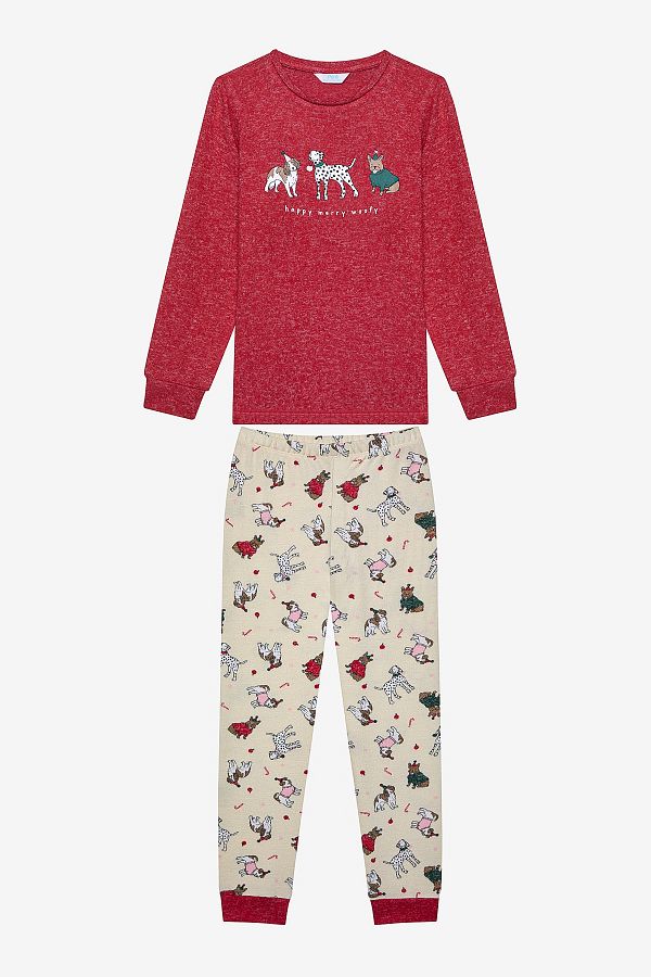 Penti-Girl's Woofy Multicolor Pajama Set 1
