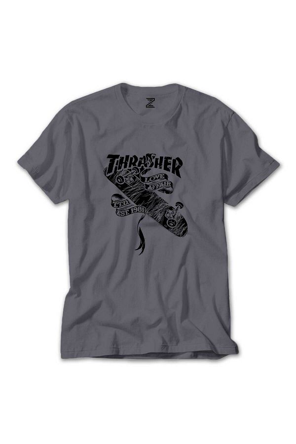 Z zepplin-Thrasher Love Affair Γκρι T-Shirt 1