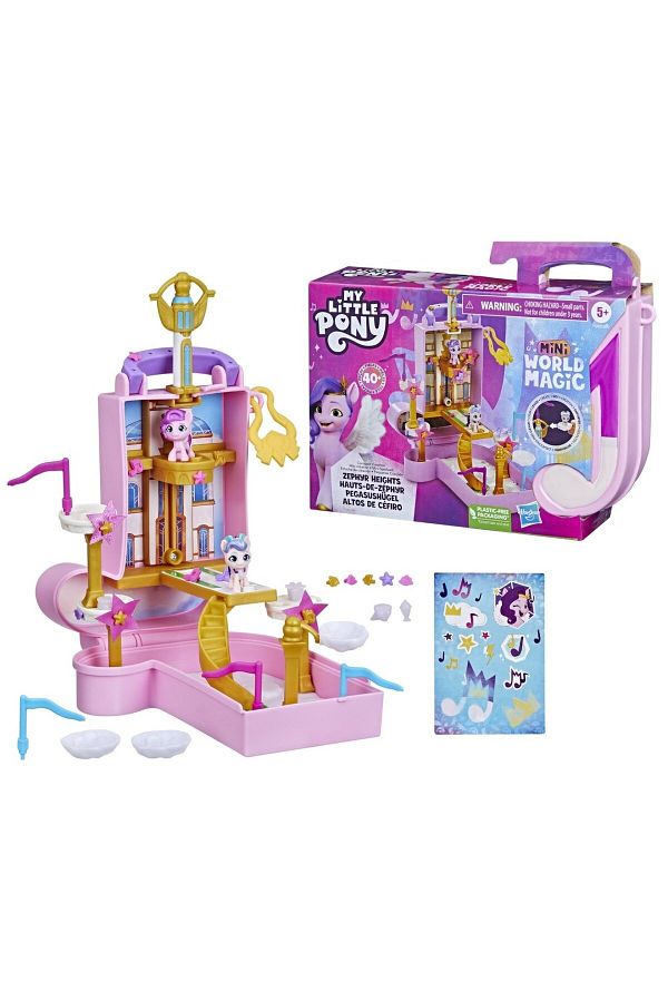 Hasbro-MY LITTLE PONY MINI WORLD MAGIC SET DE JOACA COMPACT CREATION ZEPHYR HEGHTS 1