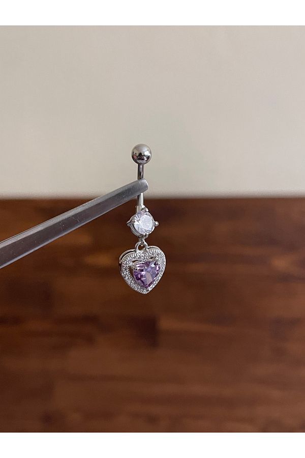 Rupen Kraft-316 L Surgical Steel - Purple Diamond Model Belly Piercing 1