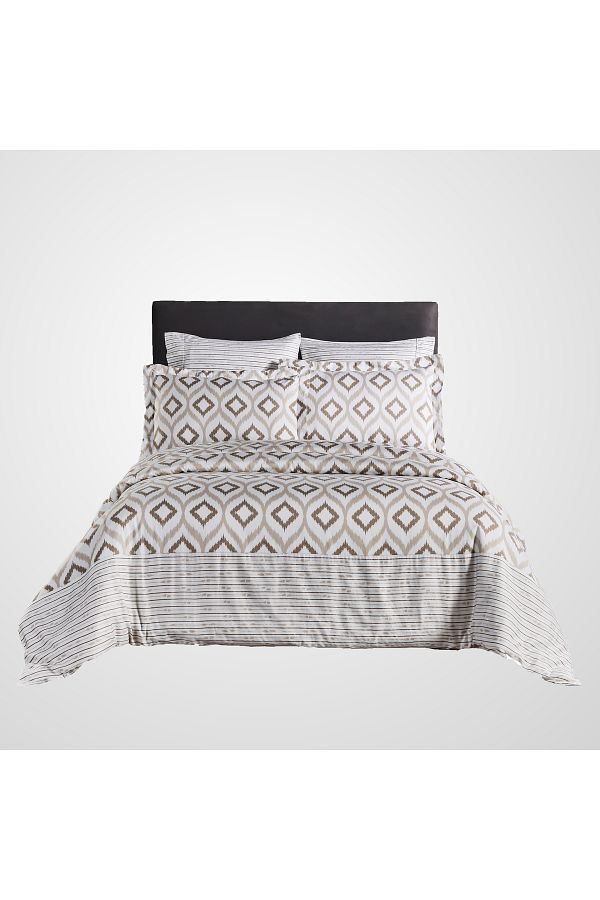 Donetella-Printed Bedding Comforter Set, 5 Pcs Single Size Fits 170x230 Cms With 350 GSM Deattachable Filler 1