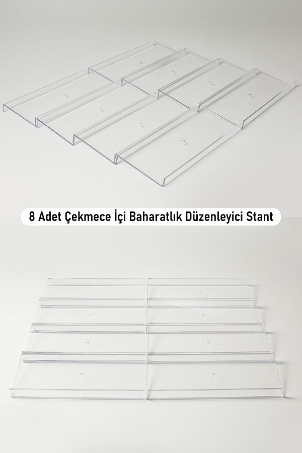 color house-30.5 * 13 cm Spice Rack Z305 - 8 Pcs Drawer and Organizer Inside 1