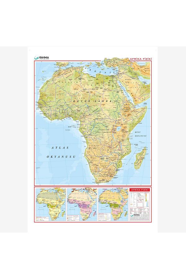 Edulab-Physical Map of Africa (Coated) 1