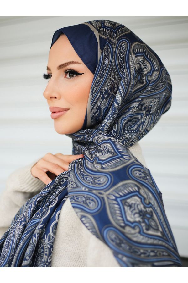 efdal şal eşarp-Etros Pattern Soft Cotton Shawl 1